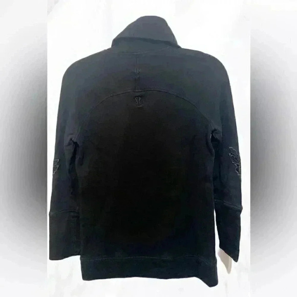 Lululemon Embroidered To You Tunic black pullover long sleeve pullover hoodie 4 - Picture 3 of 4